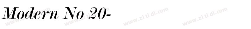 Modern No 20字体转换